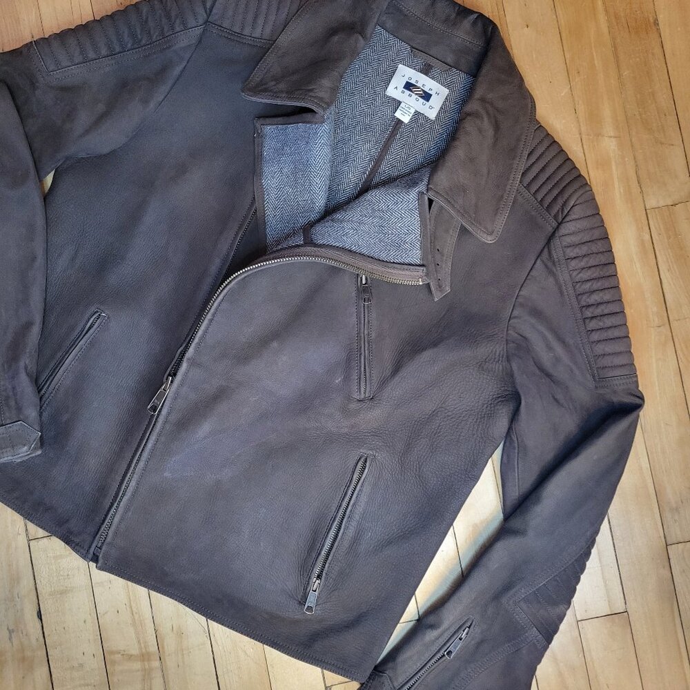 Leather Moto Jacket — size XL